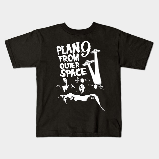 Plan 9 From Outer Space Kids T-Shirt by dwatkins